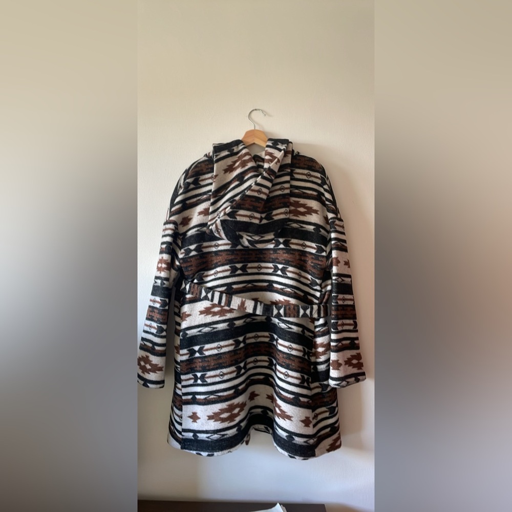 Aztec Print Fall Coat